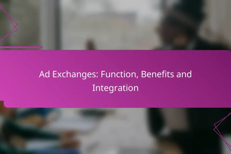 Ad Exchanges: Function, Benefits and Integration