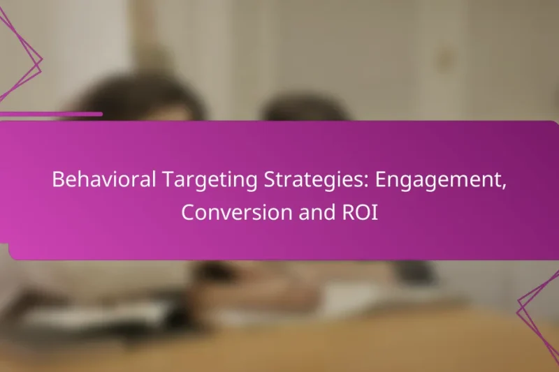 Behavioral Targeting Strategies: Engagement, Conversion and ROI