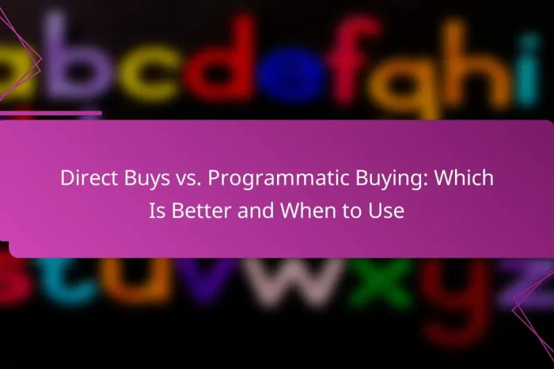 Direct Buys vs. Programmatic Buying: Which Is Better and When to Use