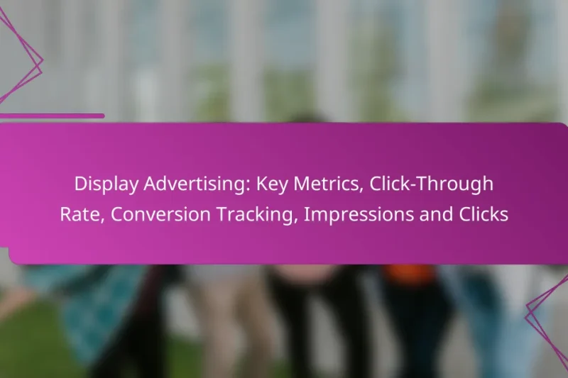 Display Advertising: Key Metrics, Click-Through Rate, Conversion Tracking, Impressions and Clicks