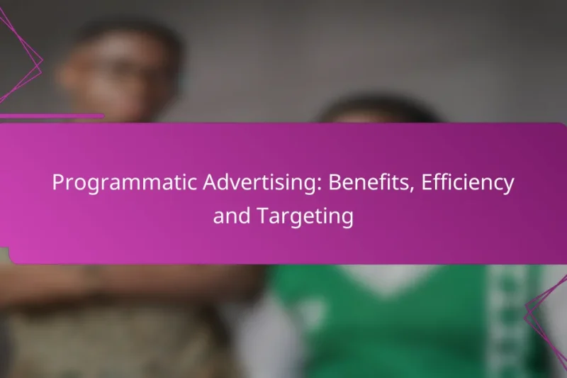 Programmatic Advertising: Benefits, Efficiency and Targeting