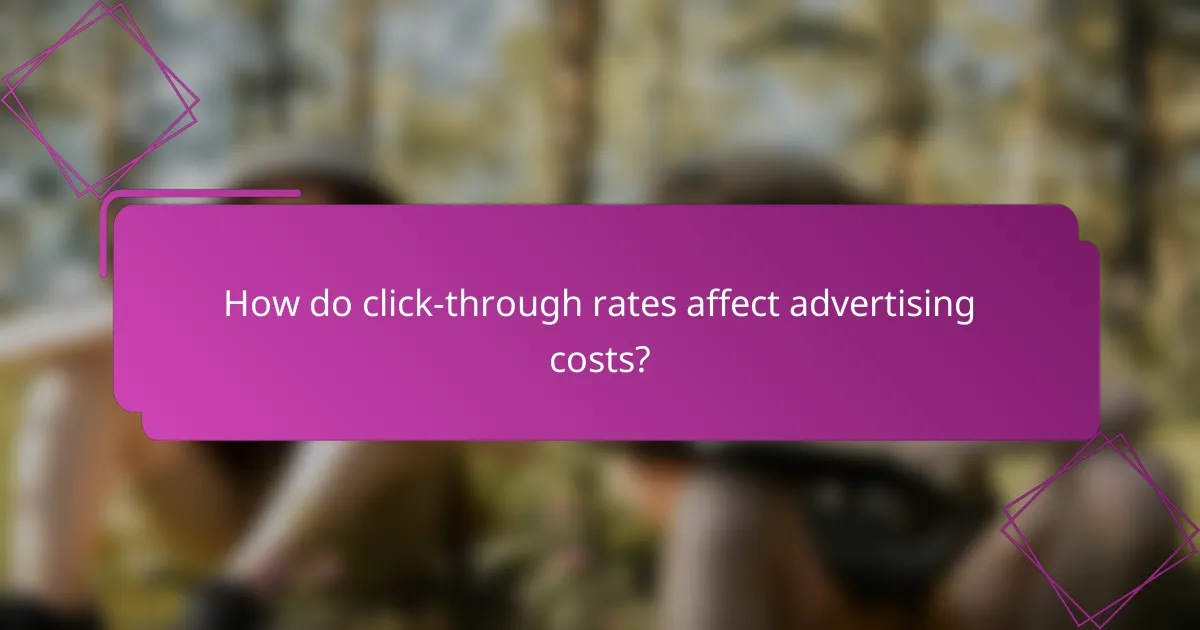 How do click-through rates affect advertising costs?