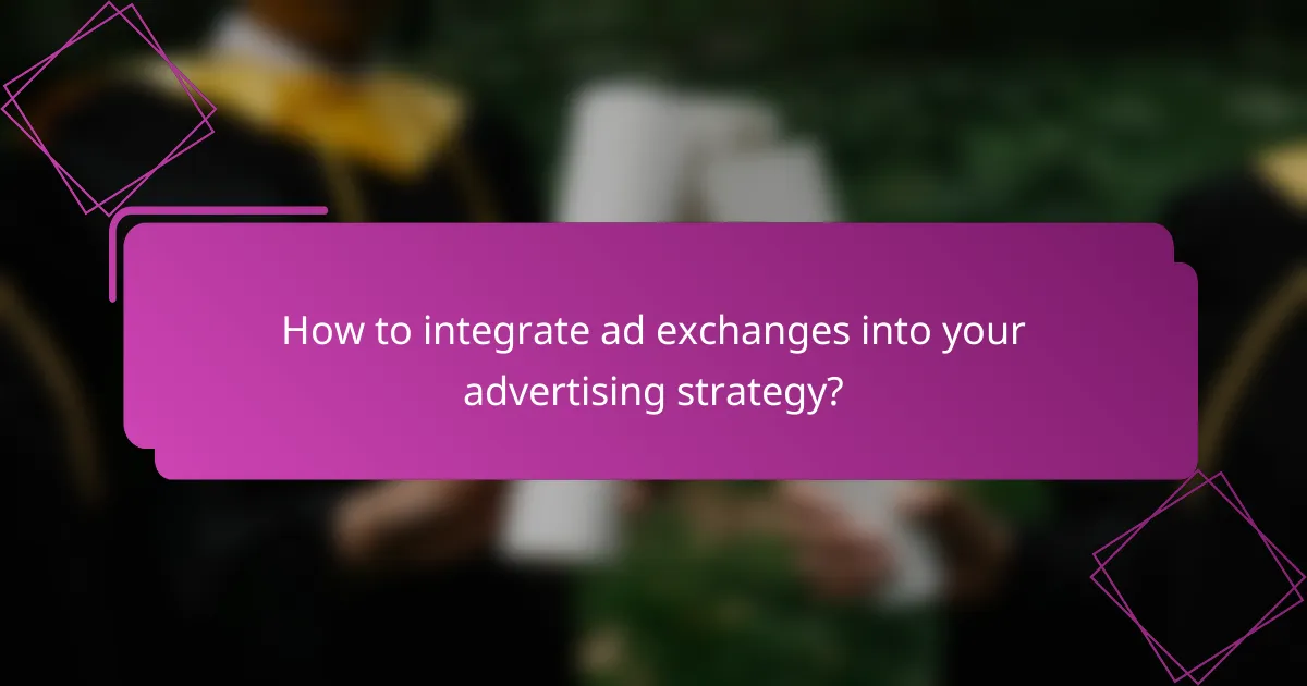 How to integrate ad exchanges into your advertising strategy?