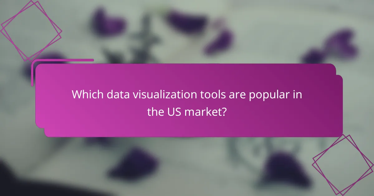 Which data visualization tools are popular in the US market?